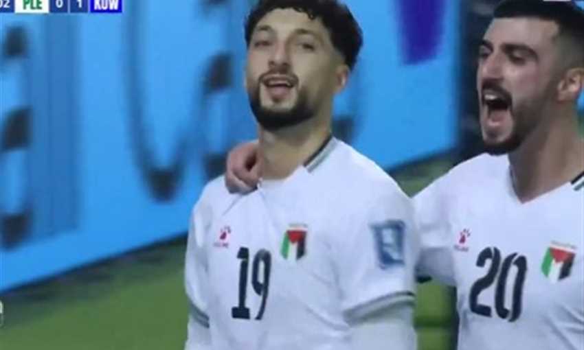 هدف فلسطين الأول ضد الكويت - وسام أبو علي (تصفيات كأس العالم)