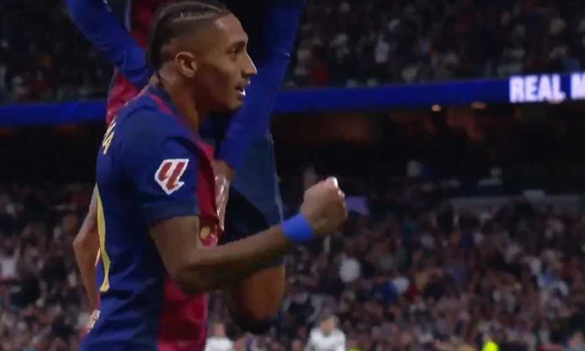 هدف برشلونة الرابع في ريال مدريد - رافينيا (الدوري الإسباني)