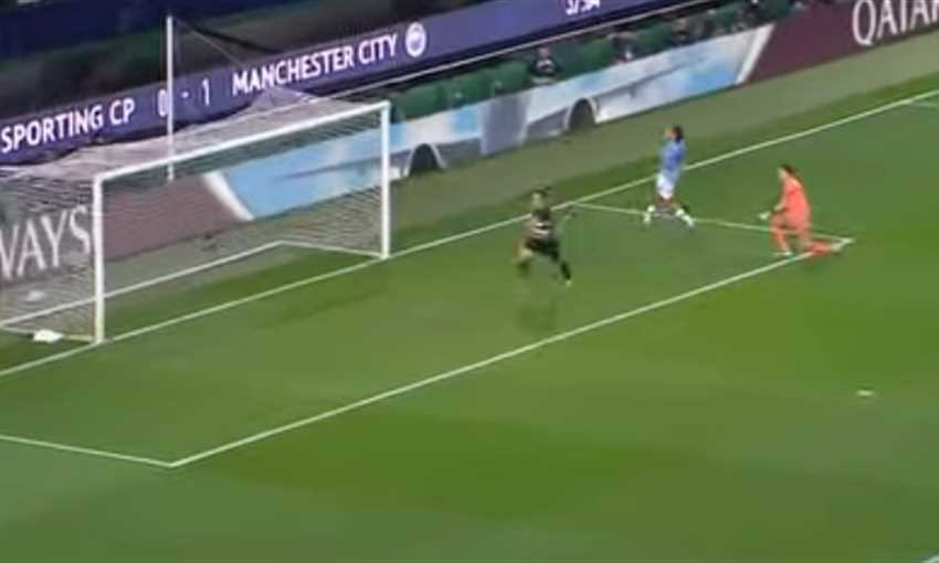 هدف سبورتنج لشبونة الأول في مانشستر سيتي - جيوكيريس (دوري أبطال أوروبا)