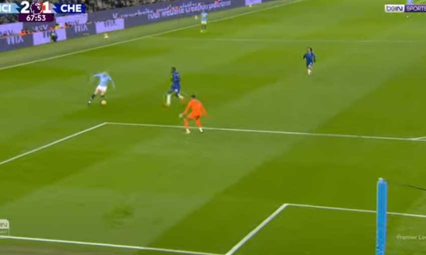 هدف مانشستر سيتي الثاني ضد تشيلسي - هالاند (الدوري الإنجليزي)
