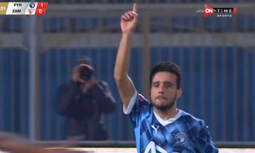 هدف بيراميدز الثاني ضد الزمالك - مصطفى فتحي (الدوري المصري)