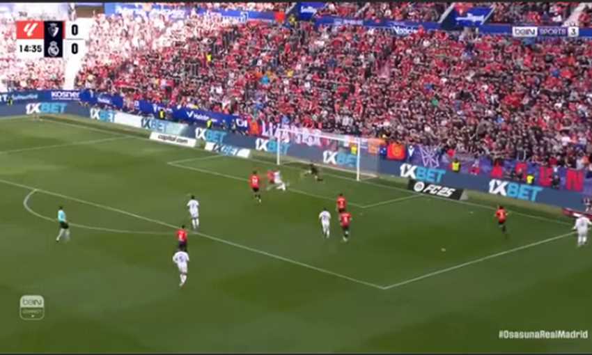 هدف ريال مدريد الأول ضد أوساسونا - كيليان مبابي (الدوري الإسباني)