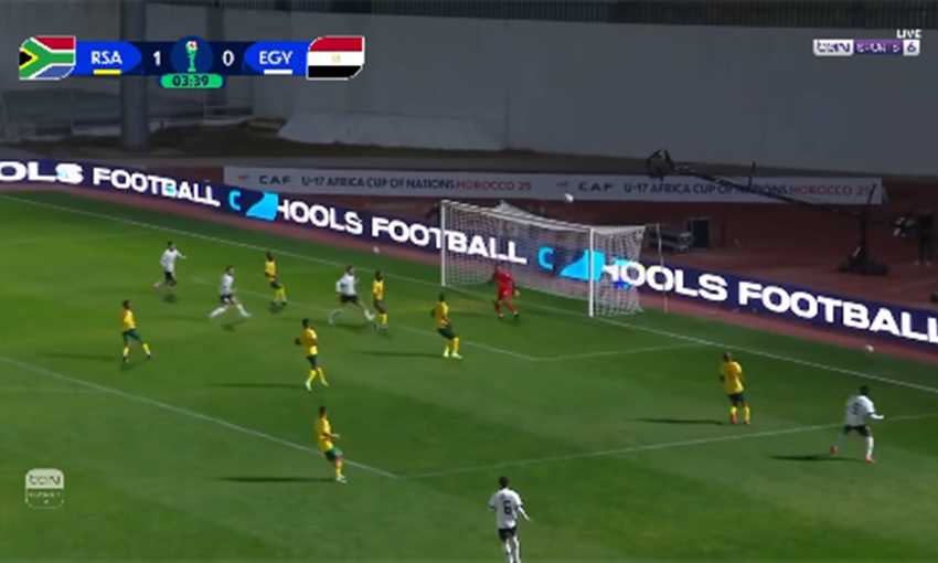 هدف مصر الأول ضد جنوب إفريقيا - أنس رشدي (أمم إفريقيا للناشئين)