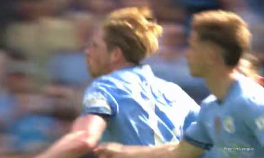 هدف مانشستر سيتي الأول في كريستال بالاس - دي بروين (الدوري الإنجليزي)