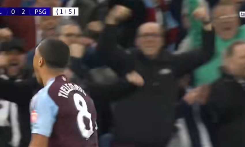 هدف أستون فيلا الأول في باريس سان جيرمان - تيليمانس (دوري أبطال أوروبا)