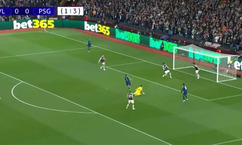 هدف باريس سان جيرمان الأول في أستون فيلا - أشرف حكيمي (دوري أبطال أوروبا)