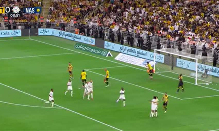 هدف النصر الأول في اتحاد جدة - ماني (الدوري السعودي)