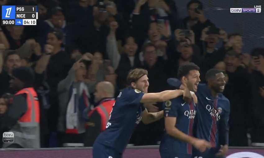 هدف فوز باريس سان جيرمان على نيس (الدوري الفرنسي)