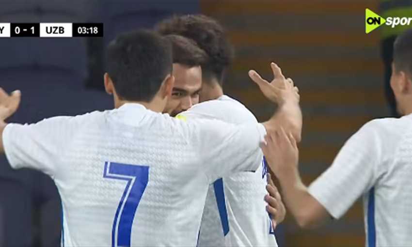 هدف أوزبكستان الأول في مصر - أورونوف (كأس العين الدولية)