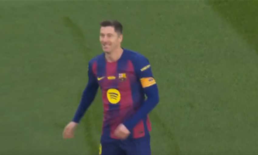 هدف برشلونة الأول في أتلتيك بلباو - ليفاندوفسكي (الدوري الإسباني)