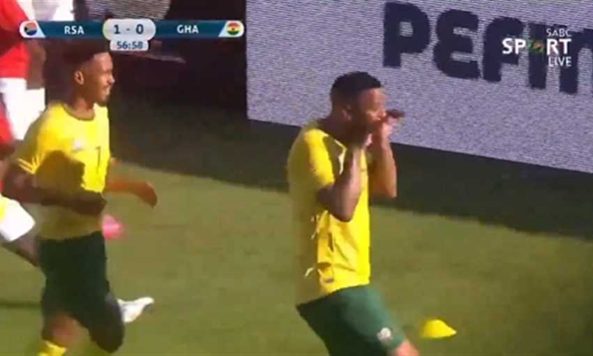 هدف فوز جنوب إفريقيا على غانا (مباراة ودية)