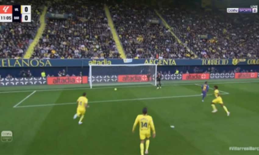 هدفا برشلونة الأول ضد فياريال - رافينيا (الدوري الإسباني)