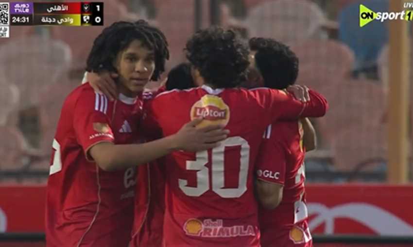 هدف الأهلي الأول في وادي دجلة - تريزيجيه (الدوري المصري)