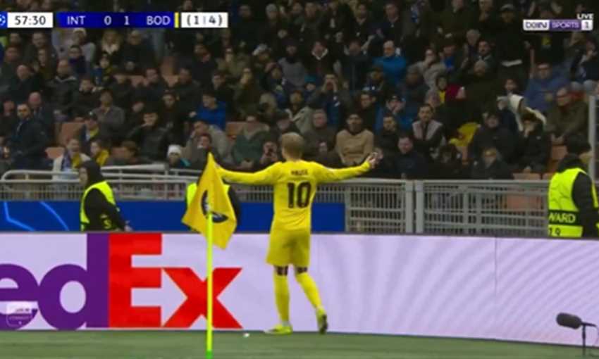 هدف بودو جليمت الأول في إنتر (دوري أبطال أوروبا)