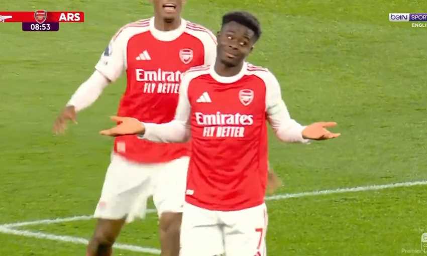 هدف أرسنال الأول في برايتون - بوكايو ساكا (الدوري الإنجليزي)