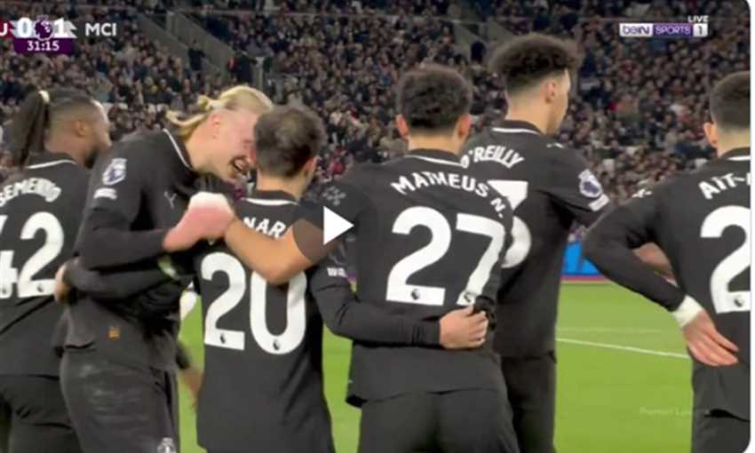 هدف مانشستر سيتي الأول في وست هام من صناعة مرموش