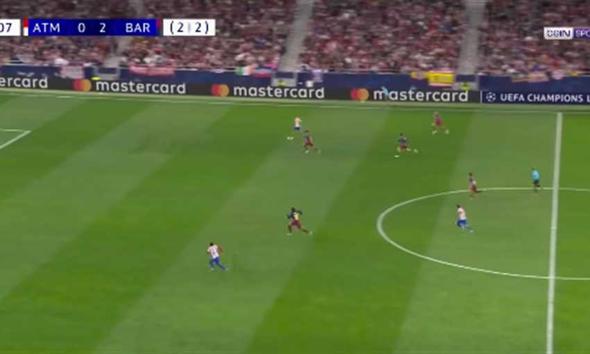 هدف أتلتيكو مدريد الأول ضد برشلونة - أديمولا لوكمان (دوري أبطال أوروبا)