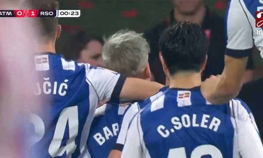هدف ريال سوسيداد الأول ضد أتلتيكو مدريد - بارينتشيا (كأس ملك إسبانيا)