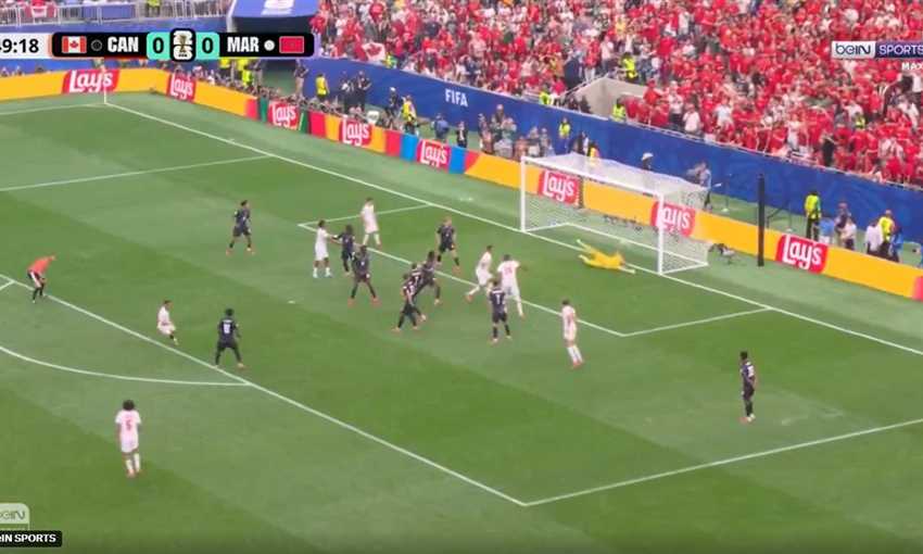 هدف المغرب الأول ضد كندا - عز الدين أوناحي (كأس العالم)