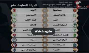 جدول مباريات الدوري المصري 2021