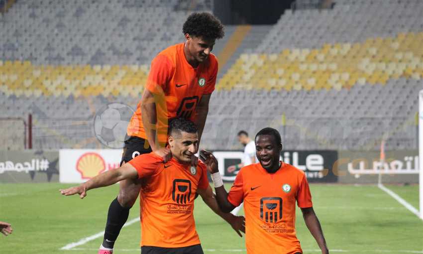 احتفال عاصم صلاح بهدفه ضد المصري - البنك الأهلي