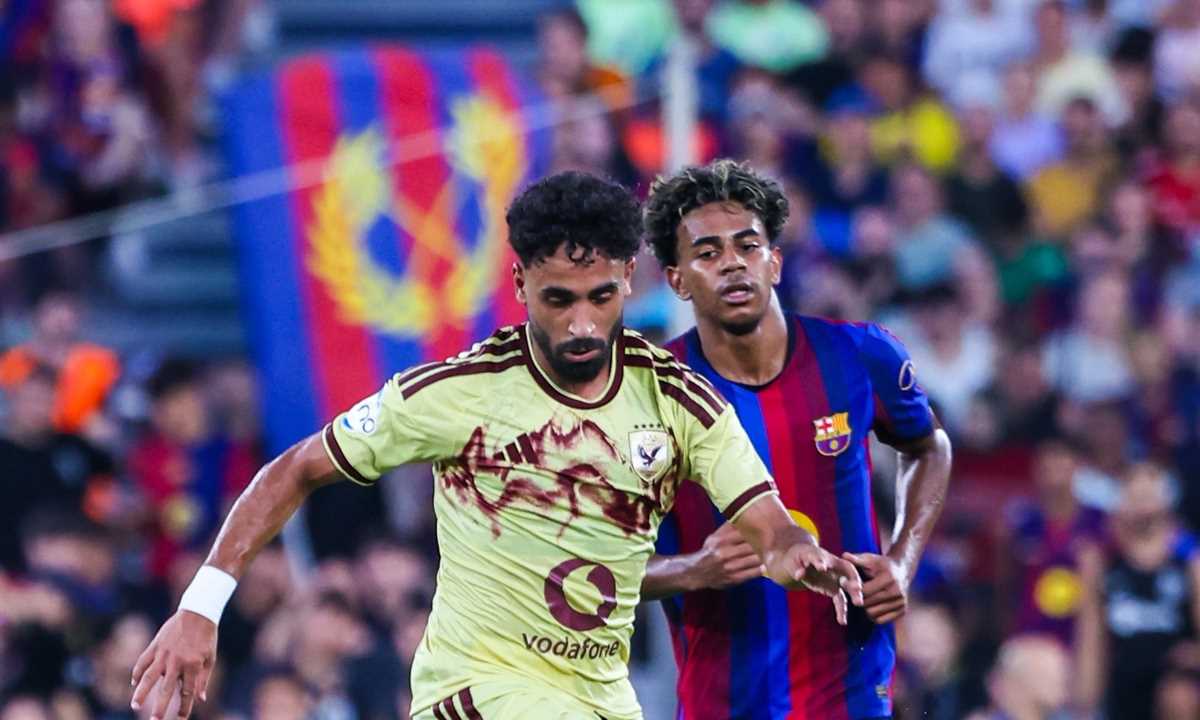 مروان عطية - لامين يامال - الأهلي ضد برشلونة
