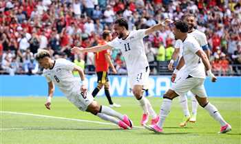فرحة إمام عاشور في صور تعادل مصر مع بلجيكا في كأس العالم