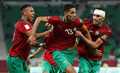 بدر بانون يسجل ويحتفل بهدف تعادل المغرب في الجزائر