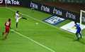 محمد صلاح يسجل ويحتفل بهدف منتخب مصر في غينيا بيساو - تصوير مصطفى عميرة