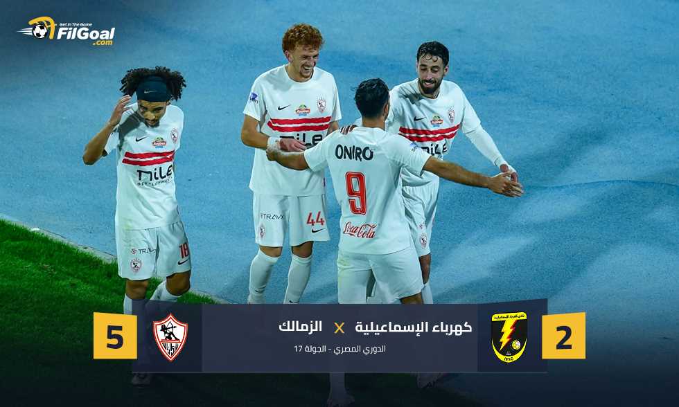 الثالث على التوالي.. الزمالك يهزم كهرباء الإسماعيلية في مباراة الـ 7 أهداف ويصعد للمركز الثاني