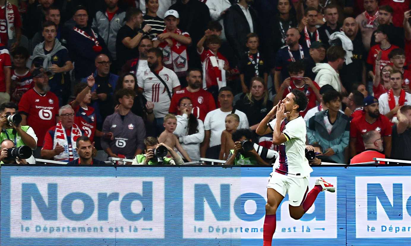 رأسية ماركينيوس تخطف تعادلا مثيرا لـ باريس سان جيرمان أمام ليل في الدوري الفرنسي