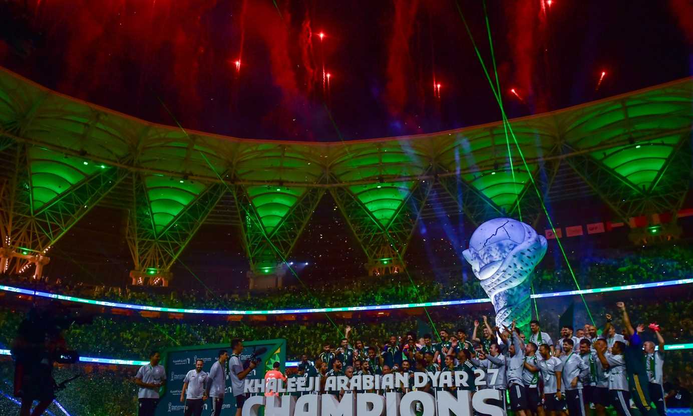 تتويج منتخب السعودية بلقب خليجي 27