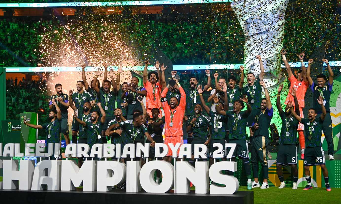 تتويج منتخب السعودية بلقب خليجي 27