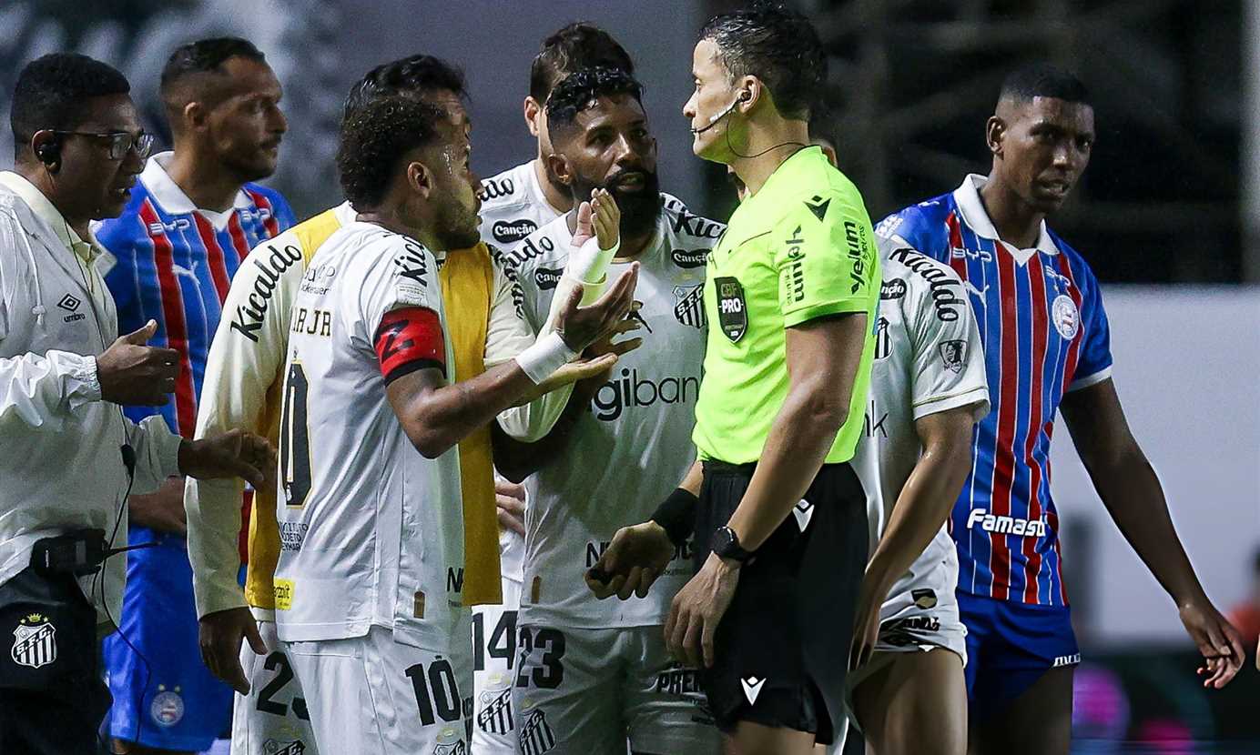 طرد نيمار لاعب سانتوس ضد باهيا
